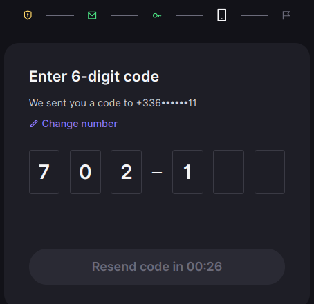Step 5 – Set up your digital PIN.